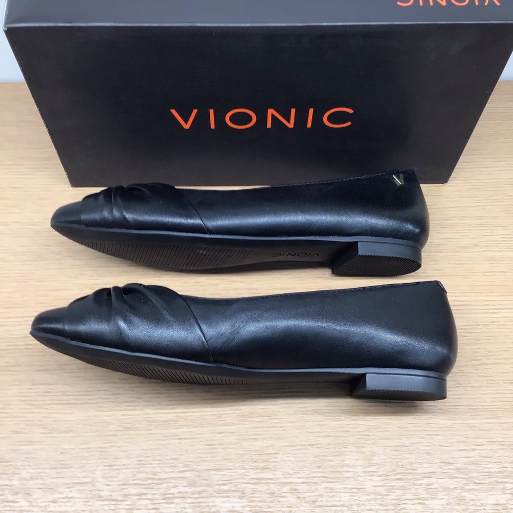 Vionic Gem Gramercy Black Flats smooth leather - Picture 3 of 8